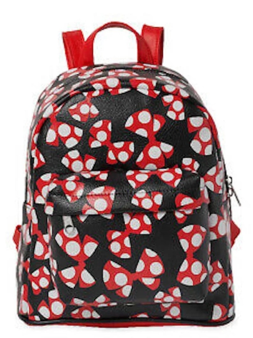 Disney Parks Minnie Mouse BOWS Mini Backpack Polka Dot Bag Handbag World EUC